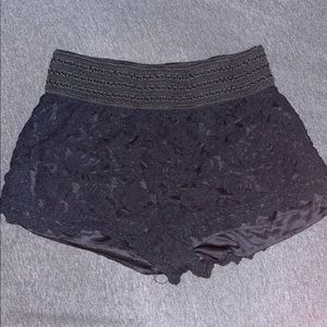 black lace shorts size large fit like medium